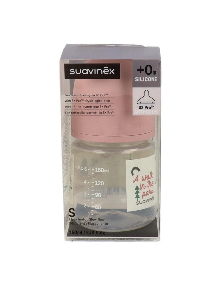 Suavinex Biberon Tetina Fisiologica Silicona 0-6M Flujo S 150ml