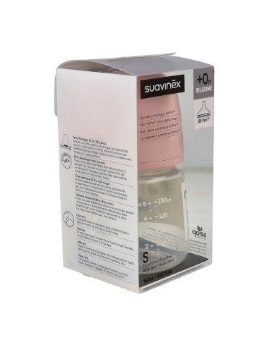 Suavinex Biberon Tetina Fisiologica Silicona 0-6M Flujo S 150ml
