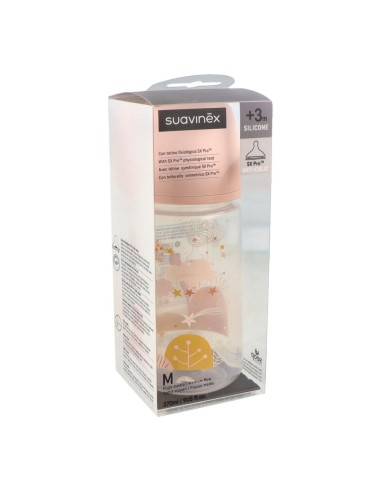 Suavinex Biberon Tetina Fisiologica Silicona +3M Flujo Medio 270ml