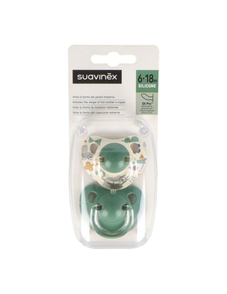 Suavinex Chupete Tetina Anatomica Silicona 6-18M 2 Unidades
