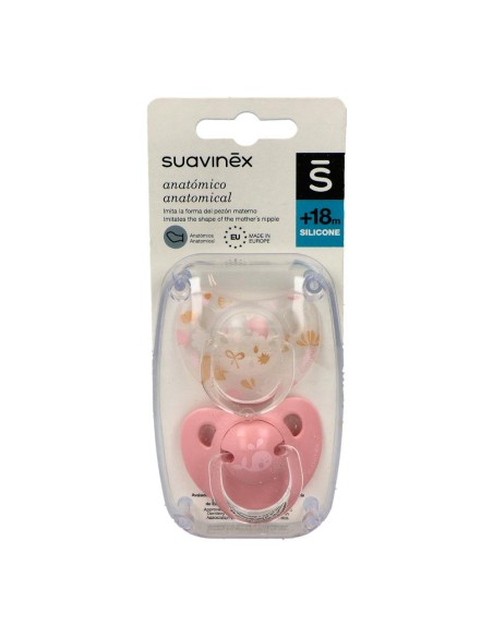 Suavinex Chupete Tetina Anatomica Silicona +18 meses 2 unidades