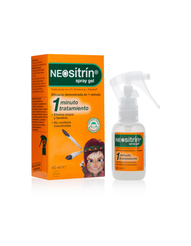 Neositrín 1 Spray Gel Líquido Antipiojos 60ml