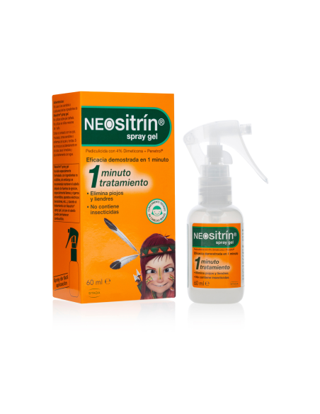 Neositrín 1 Spray Gel Líquido Antipiojos 60ml