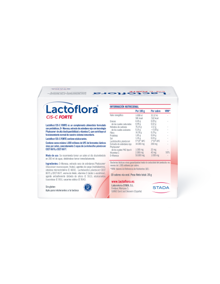 Lactoflora Ciscare Forte Sabor Limon 10 Sobres