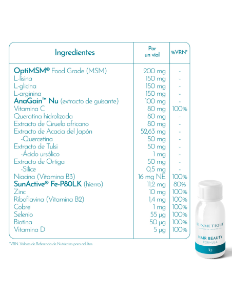 LUXMETIQUE Hair Beauty Fórmula 15 Viales 30ml