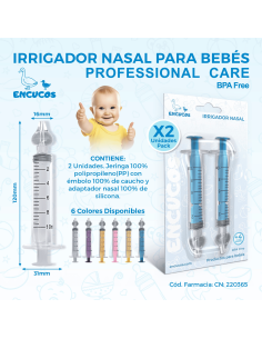 Encucos Irrigador Nasal Blanco 2 Unidades 2
