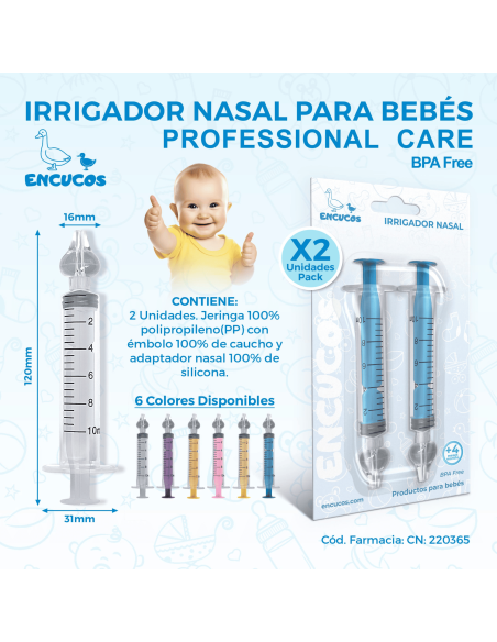Encucos Irrigador Nasal Blanco 2 Unidades