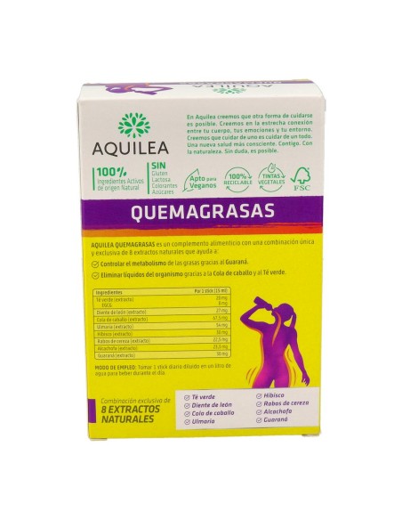 Aquilea Quemagrasas 15 Sticks