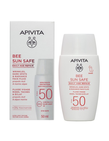 Apivita Daily Age Repair Fluido Arrugas Manchas Y Luminosidad SPF 50 50ml
