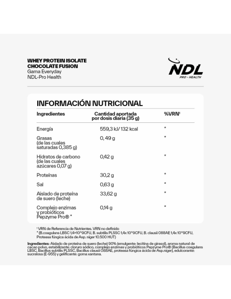 NDL Whey Protein Isolate Chocolate Fusion 500g