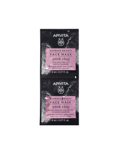 Apivita Express Beauty Máscara de Limpieza Suave - Arcilla Rosa 2 unidades