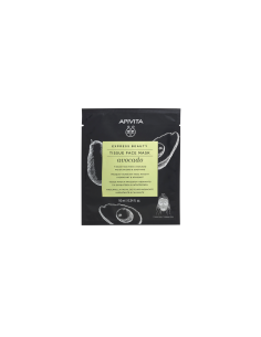 Apivita Express Beauty Mascarilla facial de tejido con aguacate - hidratante y calmante 10 ml