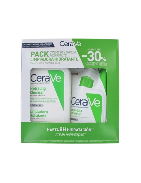Cerave Pack Gel limpiador Hidratante 473 ml + Refil 30% DTO