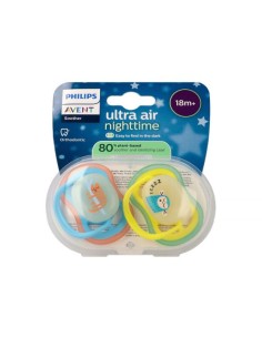 Philips Avent Chupetes Ultra Air Nocturno +18M Azul