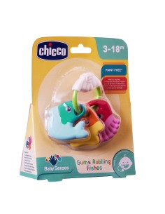 Chicco Mordedor Sonajero Rubbing Fishes
