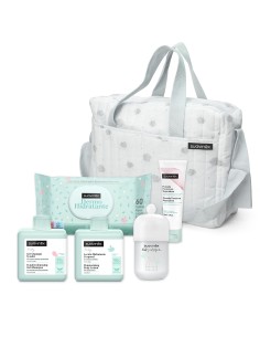 Suavinex Bolso para Carro Bebé Azul con Set de Cosmética Pediátrica 2