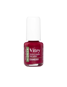 Vitry Esmalte Be Green Cranberry Rosa Intenso con Brillo Radiante y Fórmula Vegana