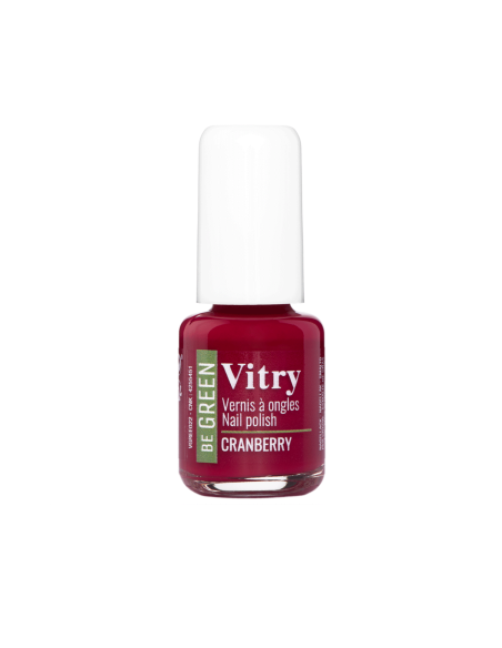 Vitry Esmalte Be Green Cranberry Rosa Intenso con Brillo Radiante y Fórmula Vegana