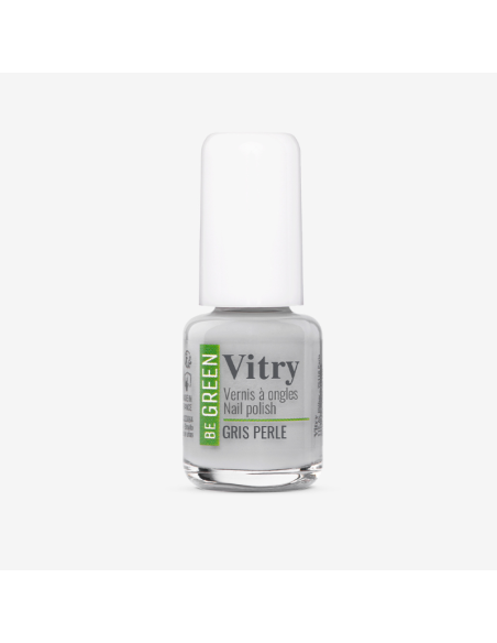 Vitry Be Green Esmalte de Uñas Gris Perle con Acabado Brillante  y Fórmula Vegana