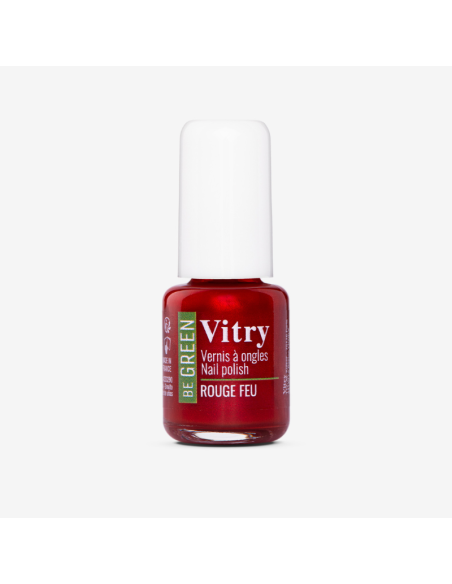 Vitry Be Green Esmalte de Uñas Rouge Feu para Uñas Brillantes y Fórmula Vegana