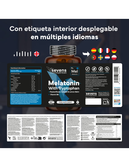 Sevens Nutrition Melatonina 120 comprimidos