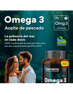 Sevens Nutrition Omega 3 Con Aceite de Pescado 120 perlas 2