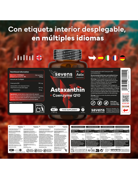 Sevens Nutrition Astaxantina 60 perlas