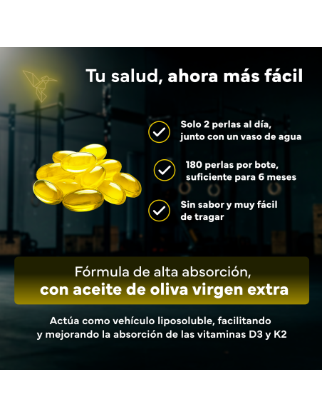 Sevens Nutrition Vitamina D3 K2 180 perlas