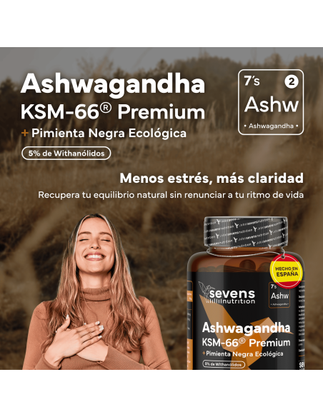 Sevens Nutrition Ashwagandha KSM-66 120 cápsulas