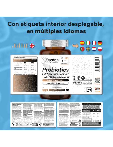 Sevens Nutrition Probióticos Global 60 cápsulas