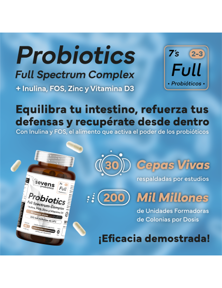 Sevens Nutrition Probióticos Global 60 cápsulas