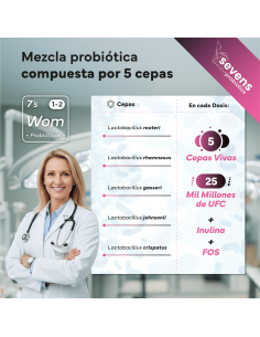 Sevens Nutrition Probióticos Flora Íntima 60 cápsulas 2