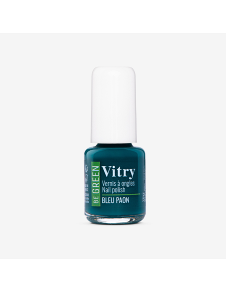 Vitry Be Green Bleu Paon Esmalte para Uñas Brillantes con Fórmula Vegana