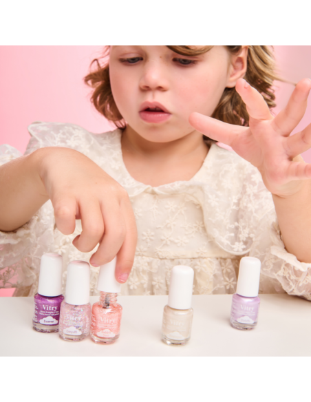 Vitry Esmalte de Uñas Infantil Violette Hidrosoluble Cuidado Delicado y Divertido