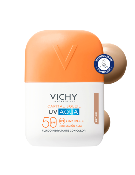Vichy Capital Soleil Uv AQUA Fluido Hidratante Color Medium SPF50 50 ml