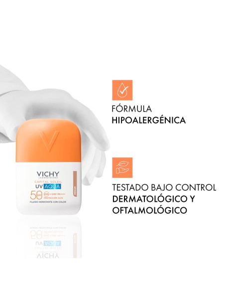 Vichy Capital Soleil Uv AQUA Fluido Hidratante Color Medium SPF50 50 ml