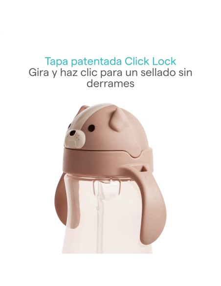 Munchkin Taza Antiderrame Con Pajita Marrón 296ml
