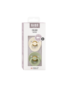 BIBS Colour Tetina Redonda Latex Ivory Sage Talla 1 2