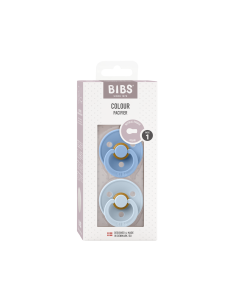 BIBS Colour Tetina Redonda Latex Skyblue Babyblue Talla 1 2