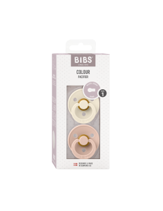 BIBS Colour Tetina Redonda Latex Ivpry Blush Talla 1 2