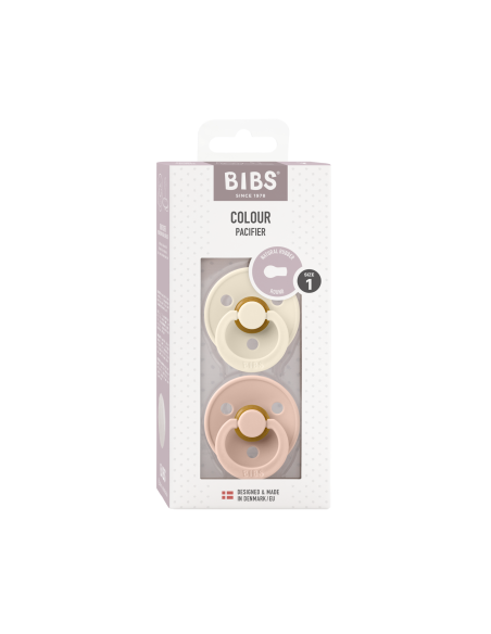BIBS Colour Tetina Redonda Latex Ivpry Blush Talla 1