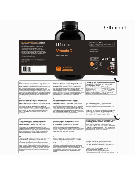 Zenement Vitamina C 1000mg 270 comprimidos