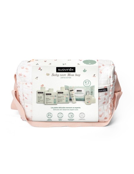 Suavinex Bolso para Carro Bebé Rosa con Set de Cosmética Pediátrica