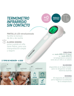 Suavinex Termómetro Digital Infrarrojo con Sensor 2