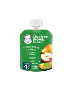 Gerber Puré Pera Manzana y Plátano 90g