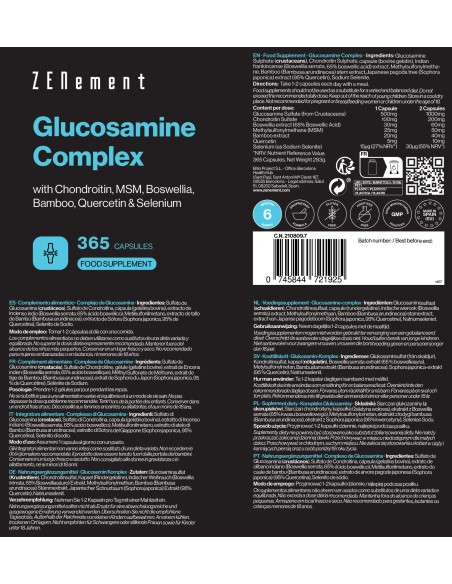 Zenement Glucosamine Complex 365 cápsulas