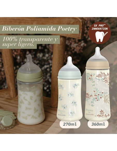 Suavinex Selection Biberon Fisiologico Flujo L Silicona Poetry 360ml