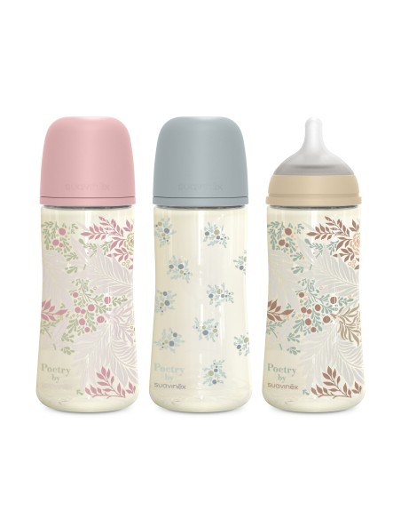 Suavinex Selection Biberon Fisiologico Flujo L Silicona Poetry 360ml
