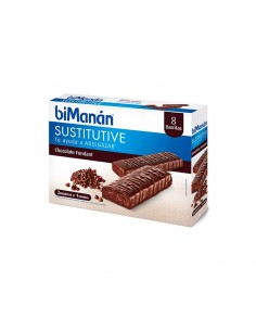 Bimanán Sustitutive Barritas De Chocolate Fondant 8 unidades 2